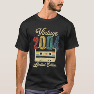 T-shirt Retro Vintage 2004 Cassette 18E Anniversaire Mus