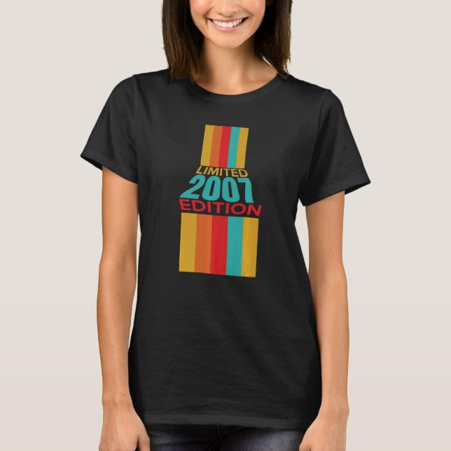 T-shirt Retro Vintage 2007 Anniversaire 1 (Devant)