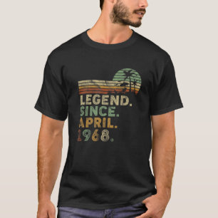 T-shirt Retro Vintage 54 Years April Born Legend Since 196