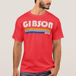 T-shirt Retro Vintage 70s 80s Style Gibson GA  
