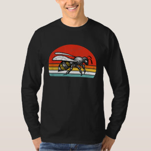 T-shirt Rétro Vintage Abeille à Miel Coucher de Soleil Api
