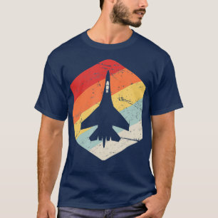 T-shirt Retro Vintage Air Show Jet Fighter Airplane Jet