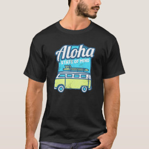 T-shirt Retro Vintage Aloha État d'esprit Surf été