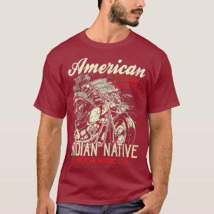 T-shirt Retro Vintage American Motorcycle Indian pour la v