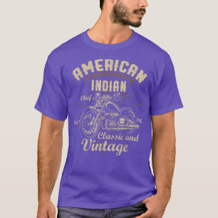 T-shirt Retro Vintage American Motorcycle pour Old Biker F