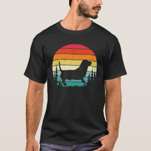 T-shirt Retro Vintage Basset Hound Amoureux des chiens Mam