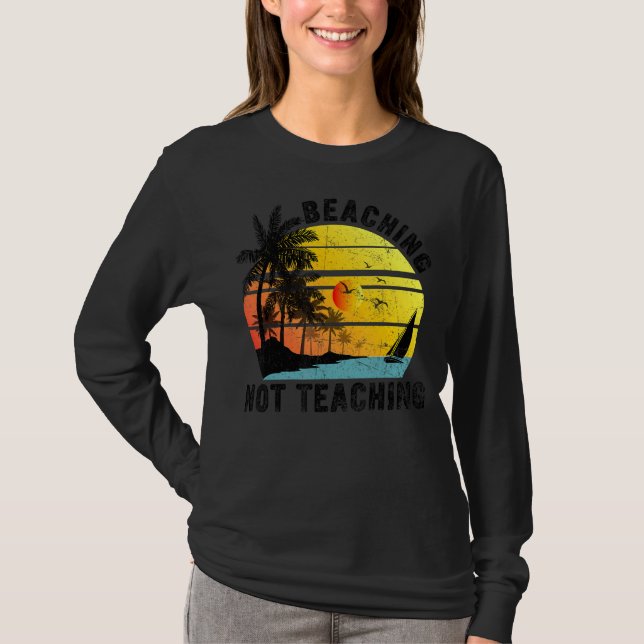 T-shirt Retro Vintage Beaching Pas Enseignant Enseignants  (Devant)