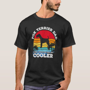 T-shirt Retro Vintage Best Fox Terrier Papa Jamais Pères D