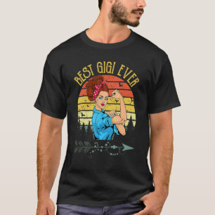 T-shirt Retro Vintage Best Gigi Ever Gigi Fête des Mères