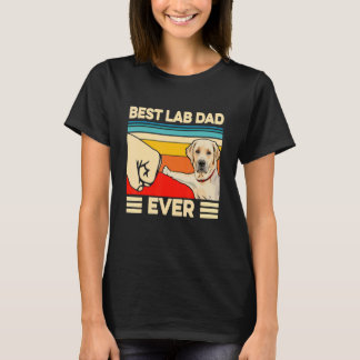 T-shirt Retro Vintage Best Lab Papa Jamais Fête des pères