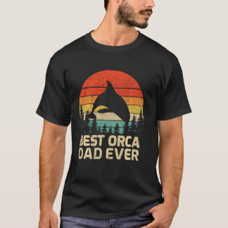 T-shirt Retro Vintage Best Orca Papa Jamais Fête des pères