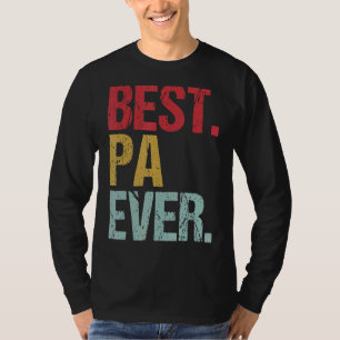 T-shirt Retro Vintage Best Pa Ever New Papa Vie Pères D