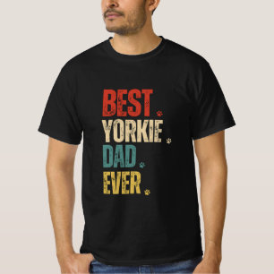 T-shirt Retro vintage Best Yorkie Papa Jamais grunge drôle
