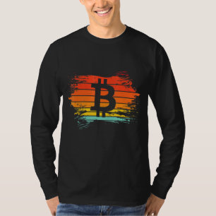 T-shirt Rétro Vintage Bitcoin Crypto Devise CryptoCurren