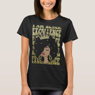 T-shirt Rétro Vintage Black Excellence African Pride Histo
