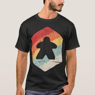 T-shirt Retro Vintage Boardgame - Boardgaming Meeple