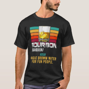 T-shirt Rétro Vintage Bourbon Définition Brown Whiskey Dri