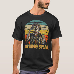 T-shirt Retro Vintage Burning Art Spear Music Jamaïcain Si