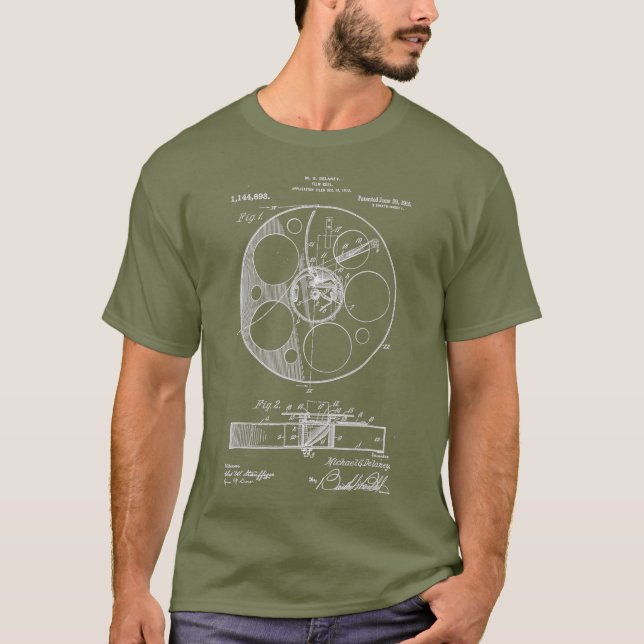 T-shirt Retro Vintage Camera Film Reel (Devant)