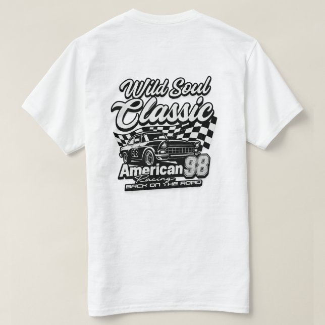 T-shirt rétro vintage car 98 (Design dos)