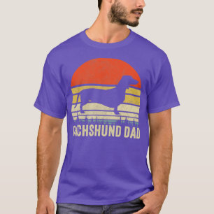 T-shirt Retro Vintage chien meilleur Dachshund papa jamais
