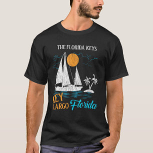 T-shirt Retro Vintage Clé Largo Famille Vacances Correspon
