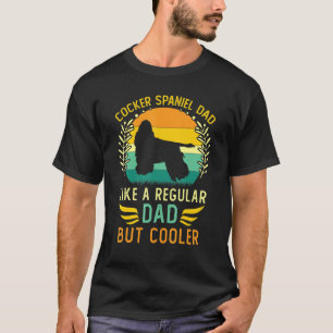 T-shirt Retro Vintage Cocker Spaniel Papa Fête des pères
