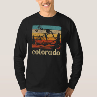 T-shirt Retro Vintage Colorado State Montagnes Rocheuses H