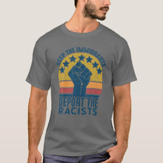 T-shirt Retro Vintage Conserver les immigrants Déporter Ra