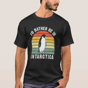 T-shirt Rétro vintage Coucher de soleil Drôle Pingouin Pôl