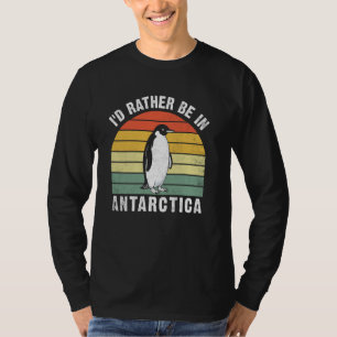 T-shirt Rétro vintage Coucher de soleil Pingouin drôle Pôl
