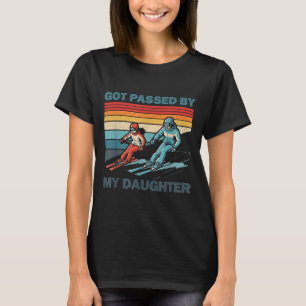 T-shirt Rétro vintage dépassé par ma fille drôle en ski