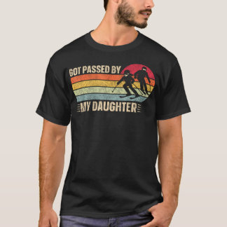 T-shirt Rétro Vintage Dépassé Par Ma Fille Drôle Skii