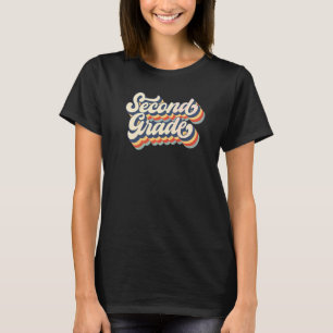 T-shirt Rétro Vintage Deuxième Année Élève Enseignant Reto