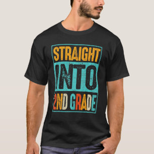 T-shirt Retro Vintage droit en 2e année Retour à Scho