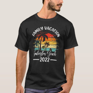 T-shirt Retro Vintage Family Vacation 2022 Texas Galveston