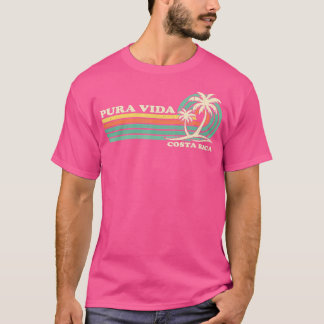 T-shirt Rétro Vintage Family Vacation Costa Rica Pura Vida