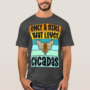 T-shirt Retro Vintage fille qui aime Cicadas Insect