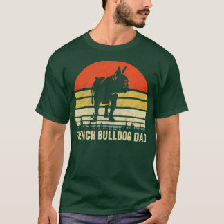 T-shirt Retro Vintage Français Bulldog Papa Cadeau