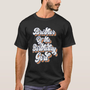 T-shirt Retro Vintage Frère de la fille d'anniversaire Mat