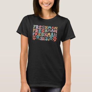 T-shirt Retro Vintage Freshman 2023 Floral High School Gra