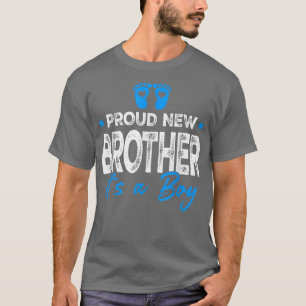 T-shirt Retro Vintage Genre Révèle Fier Nouveau Frère C'es