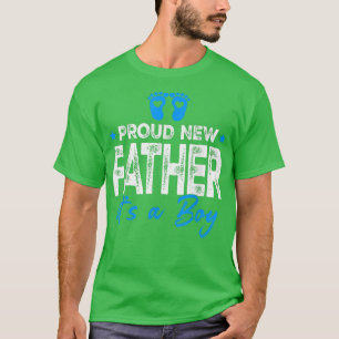 T-shirt Retro Vintage Genre Révèle Fier Nouveau Père C'est
