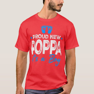 T-shirt Retro Vintage Genre Révèle Fier Nouveau Poppa C'es