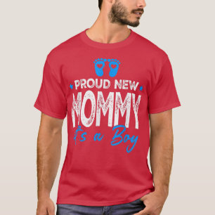 T-shirt Retro Vintage Genre Révèle Fier Nouvelle Maman C'e