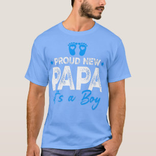 T-shirt Retro Vintage Genre Révéler Fier Nouveau Papa C'es