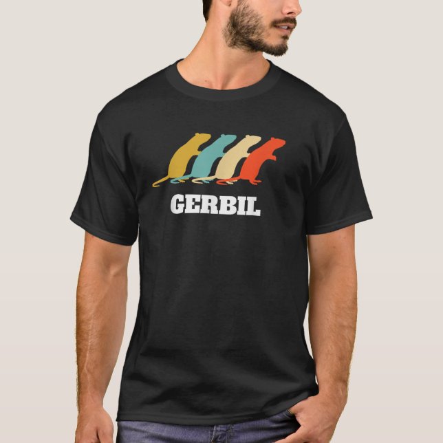 T-shirt Retro Vintage Gerbil (Devant)