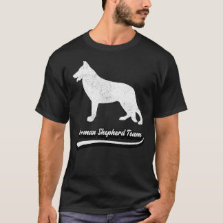 T-shirt Retro Vintage German Shepherd Team Chien races