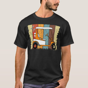 T-shirt Retro Vintage Golf Cart 60's 70's Golf