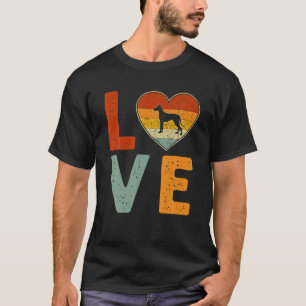 T-shirt Retro Vintage Great Dane Chien Graphic Cute Valent